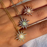 925 Silver | White Opal Stone Necklace