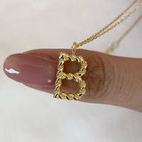 925 Silver | Twisted Letter Necklace