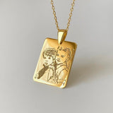 14K Gold | Unisex Custom Photo Engraved Necklace