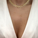 925 Silver | White Baguette Stone Choker