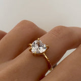 925 Silver | Crystal Stone Heart Ring