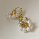 925 Silver | Pearl Hoop Earrings