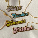 925 Silver | Colorful Enamel Custom Necklace