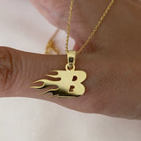 925 Silver | Custom Flame Letter/Number Necklace
