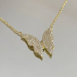 925 Silver | Butterfly Necklace with Stones