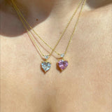 925 Silver | Diamond Crystal Heart Necklace