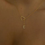 925 Silver | Stone Charm Heart Necklace