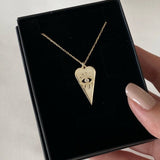 925 Silver | Triangle Pendant Necklace with Stone Detailing