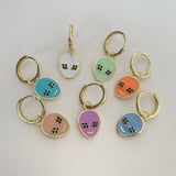 925 Silver | Colorful Enamel Alien Earrings