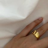 925 Silver | Dome Letter Ring