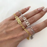 925 Silver | Custom Bracelet with Boyfriend Chain