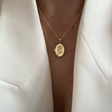 925 Silver | Oval Locket Necklace with Rose Detail