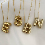 925 Silver | Balloon Letter Necklace