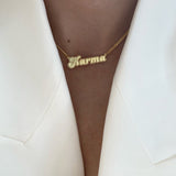 925 Silver | Custom Necklace in Special Font 7 with Curb Chain