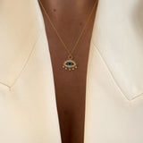 925 Silver | Blue Stone Eye Necklace