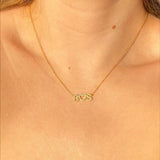 925 Silver | Custom Heart & Stone Letter Necklace