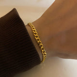 925 Silver | Unisex Thick Curb Chain Bracelet