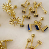 925 Silver | Gold Tragus-Compatible Piercings