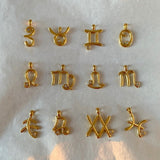 Zodiac Symbol Necklace with Stone Detailing