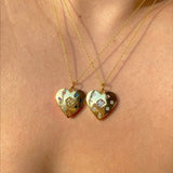 925 Silver | Colorful Stone Heart Necklace