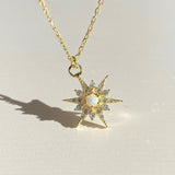 925 Silver | North Star Necklace with Opal Stone
