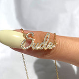 925 Silver | Custom Handwriting Necklace with Stones