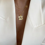 925 Silver | Vintage Style Custom Number Necklace