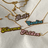 925 Silver | Colorful Enamel Custom Necklace