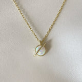 925 Silver | Opal Saturn Necklace