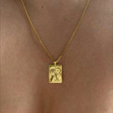 14K Gold | Unisex Custom Photo Engraved Necklace