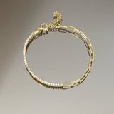 925 Silver | Half-Chain Tennis Bracelet