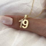 925 Silver | Half-Stone Number Necklace