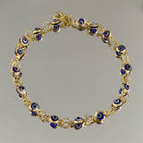 925 Silver | Dark Blue Enamel Full Evil Eye Bracelet
