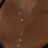 925 Silver | Custom Engraved Y Necklace with Curb Chain