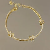 925 Silver | Triple Butterfly Tennis Bracelet