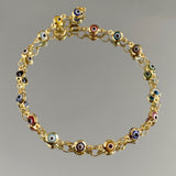 925 Silver | Colorful Enamel Full Evil Eye Bracelet