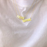 925 Silver | Custom Necklace in Gothic Font