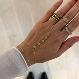 925 Silver | Quadruple Star Hand Chain