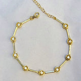 925 Silver | White Multi Round Stone Bracelet