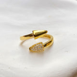 925 Silver | Arrow Ring with Stone Detail