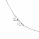 Double Heart Charm Necklace
