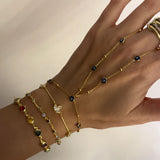 925 Silver | Navy Blue Evil Eye Hand Chain