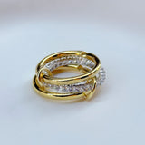 925 Silver | 3-Piece Thick Interlock Ring Set