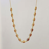 925 Silver | Red Enamel Eye Charm Necklace