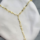 925 Silver | Manifest Y Chain Necklace with Hamsa, Star, Moon & Eye Charms