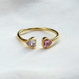 925 Silver | “Toi et Moi” Friendship Ring with Birthstones