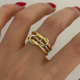 925 Silver | 3-Piece Thin Interlock Ring Set