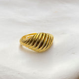 925 Silver | Striped Vintage Style Ring