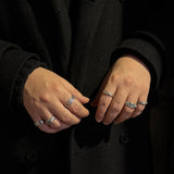 Raw Edge Sterling Silver Band Ring