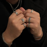 Black Onyx Evil Eye Sterling Silver Ring